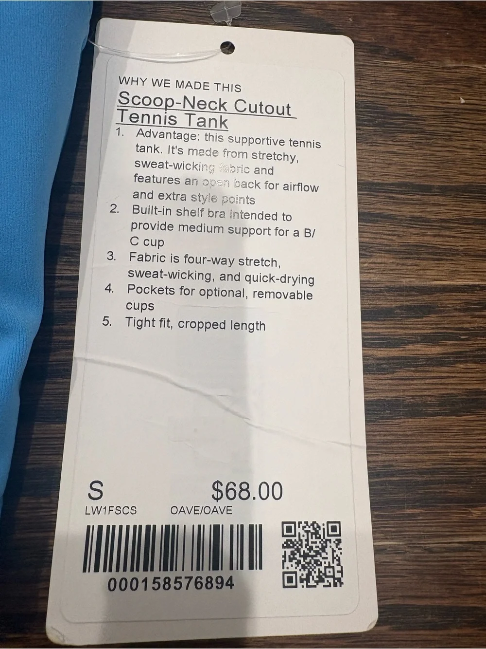 Lululemon Scoop-Neck Cutout Tennis Tank Top